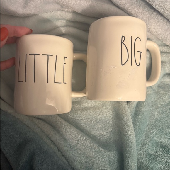 Rae Dunn Cream 'Little' and 'Big' Mug Set - Picture 1 of 5